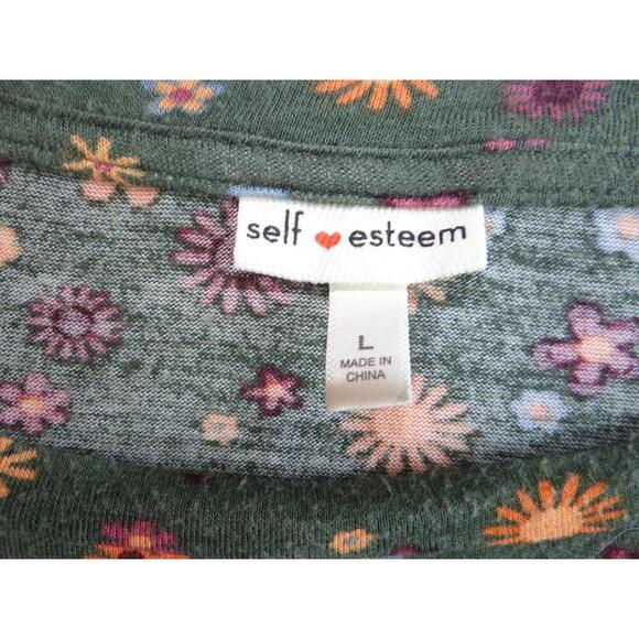 Self Esteem Floral Print T-Shirt - Size L - Picture 2 of 4